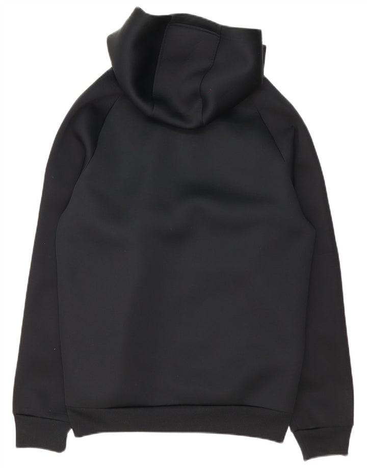 Adidas Pull à capuche zippé graphique pour homme Petit polyester color block noir