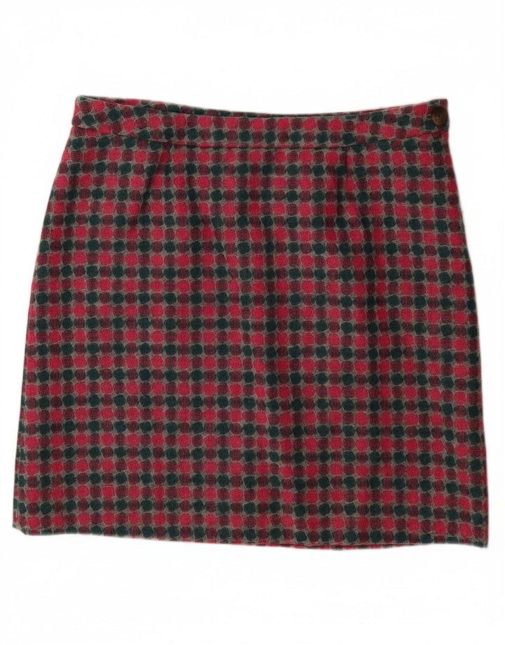 LAURA ASHLEY Mini jupe femme UK 16 Large W36 laine tachetée multicolore