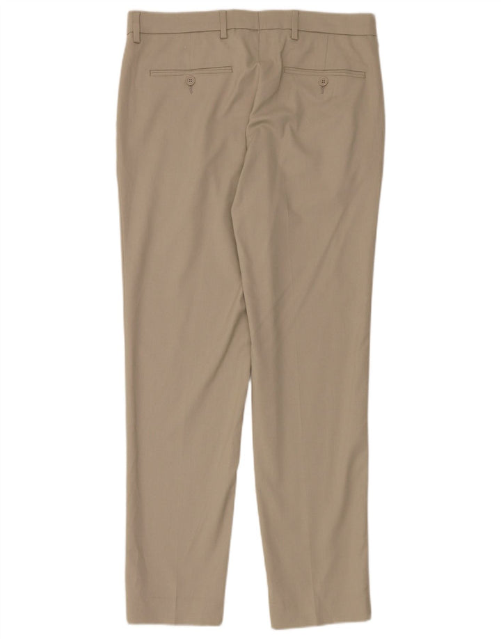 Marks & Spencer Pantalon Chino Slim Homme W34 L31 Beige Polyester
