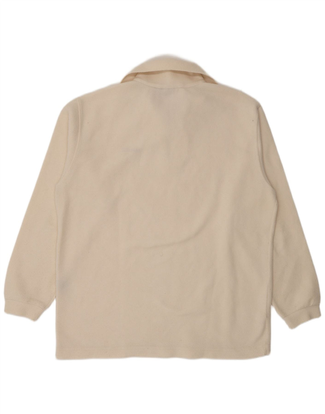 Ellesse Pull polaire à col zippé pour homme 2XL Blanc cassé Polyester