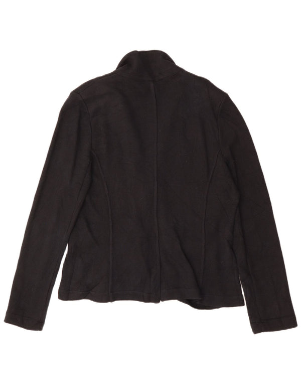 Whistles Veste Blazer 2 Boutons Femme UK 16 Grand Coton Noir