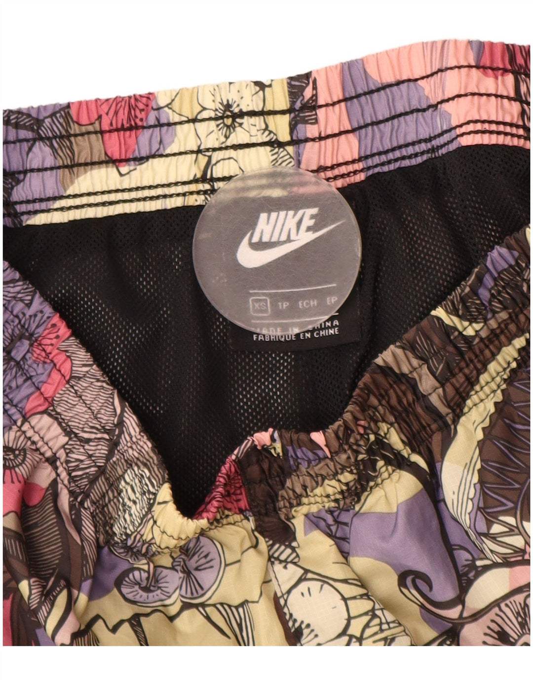 NIKE Short de sport pour femme UK 4 XS Polyester floral multicolore