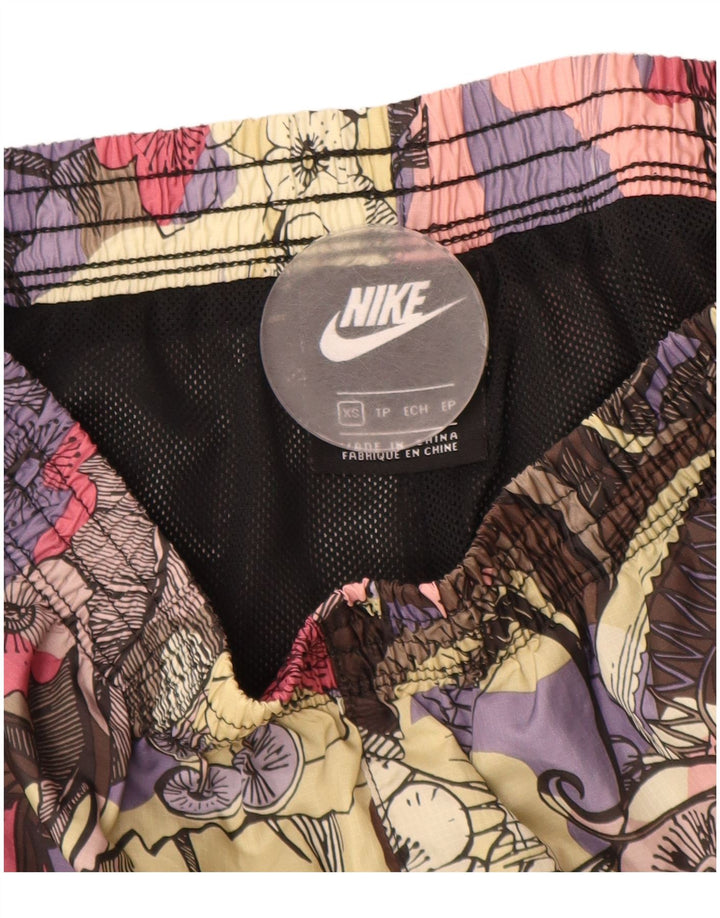 NIKE Short de sport pour femme UK 4 XS Polyester floral multicolore
