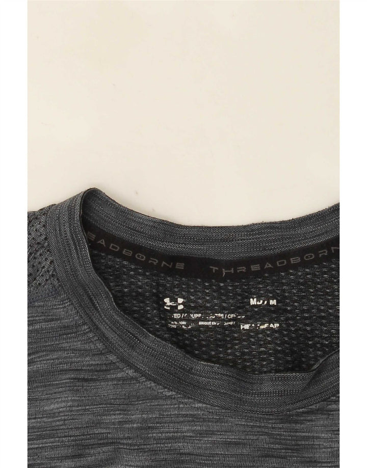 Under Armour Haut Heat Gear Manches Longues Homme Gris Moyen Moucheté