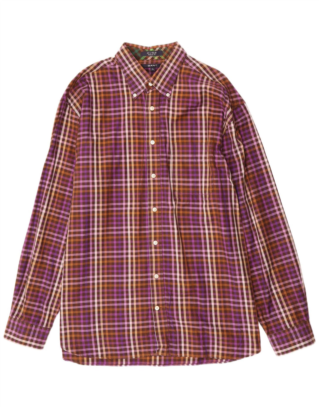Gant Chemise Regular Fit XL Violet Vichy Coton Homme