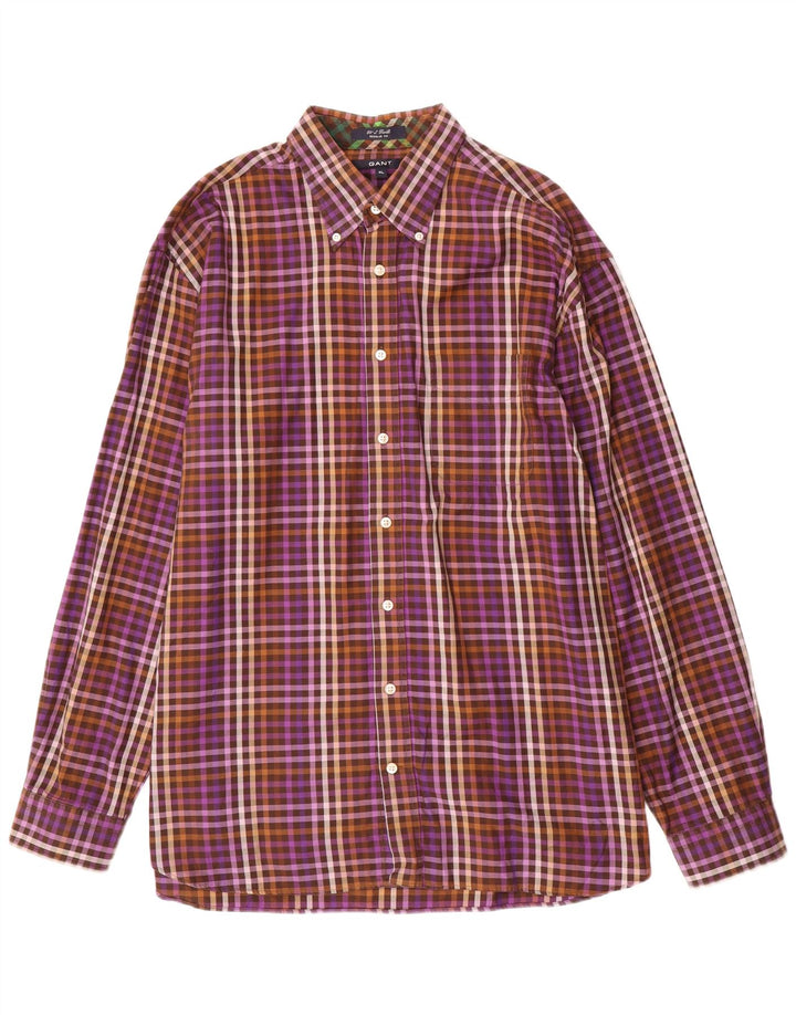 Gant Chemise Regular Fit XL Violet Vichy Coton Homme