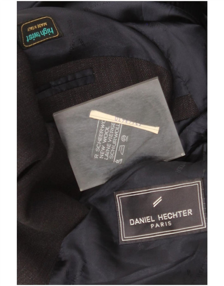 Daniel Hechter Veste blazer à 3 boutons pour homme UK 40 Grande laine vierge bleu marine