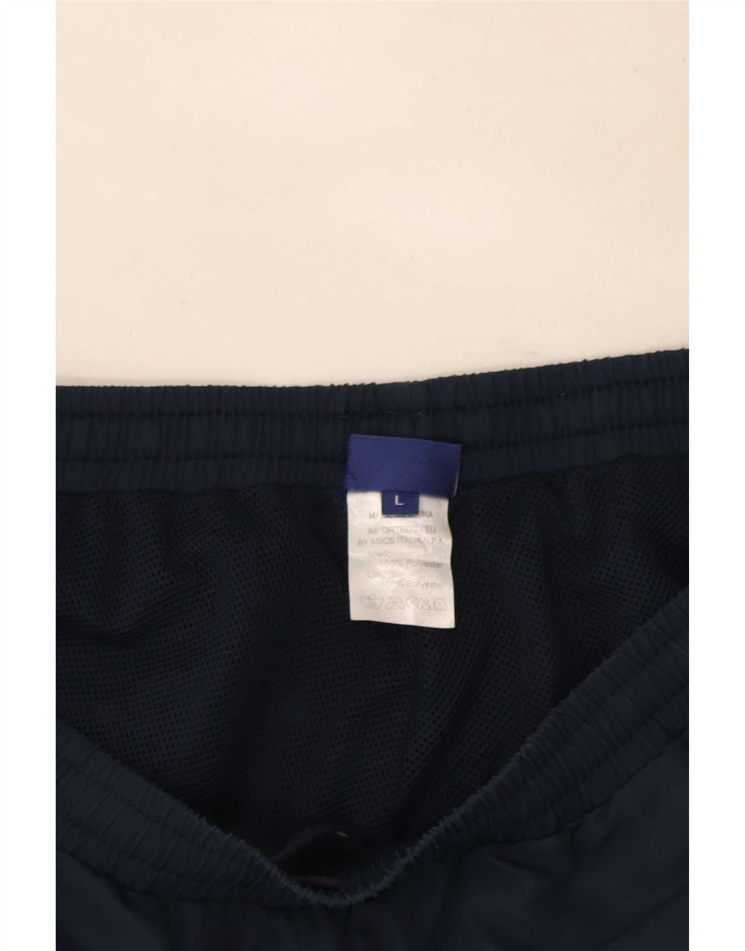 Asics Pantalon De Survêtement Homme Large Bleu Marine Colorblock Polyester