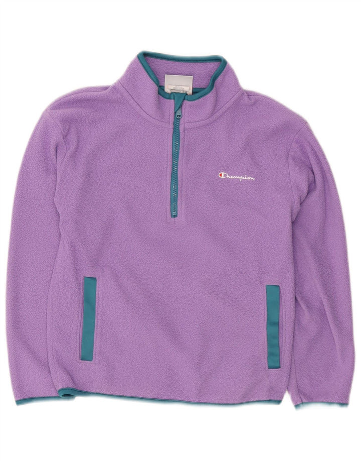 CHAMPION Pull Polaire Col Zippé Fille 10-11 ans Violet Moyen Polyester
