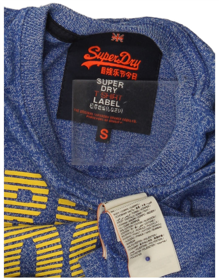 SUPERDRY T-Shirt Real Graphic Homme Petit Bleu Moucheté Coton