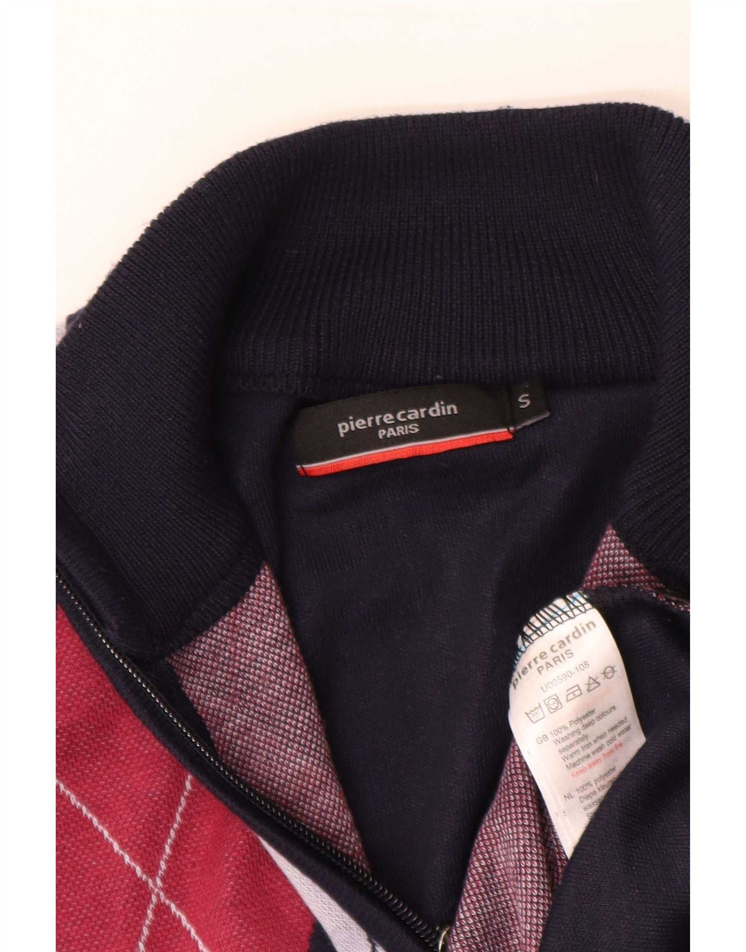 Pierre Cardin Pull Cardigan Homme Petit Bleu Marine Argyle/Diamant