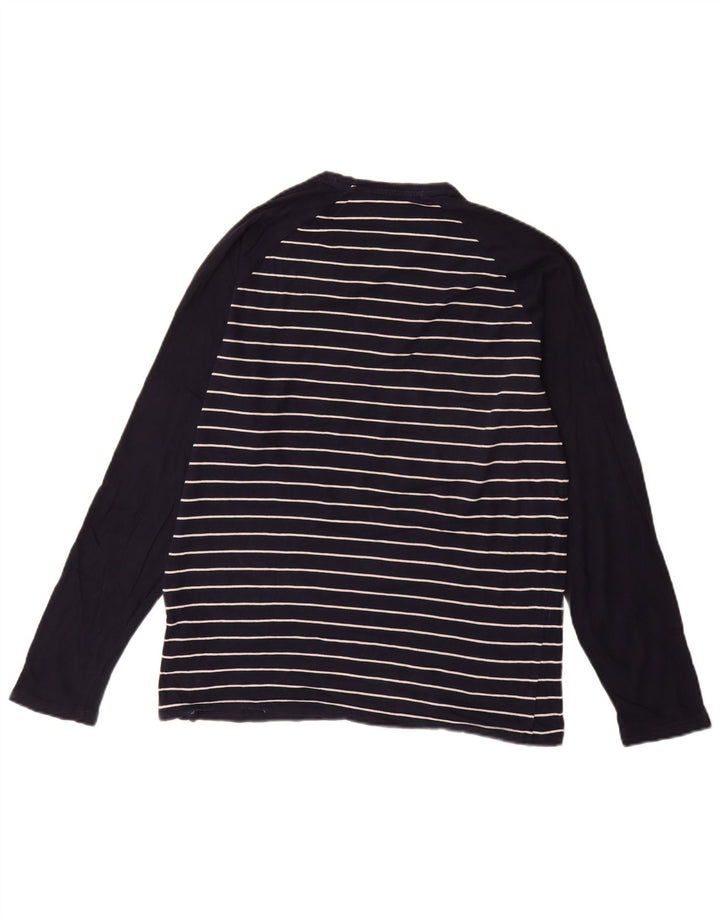 Marks & Spencer Haut à manches longues pour homme en coton rayé bleu marine moyen