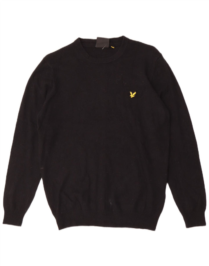 Lyle & Scott Pull Col Rond Homme Noir Moyen Coton