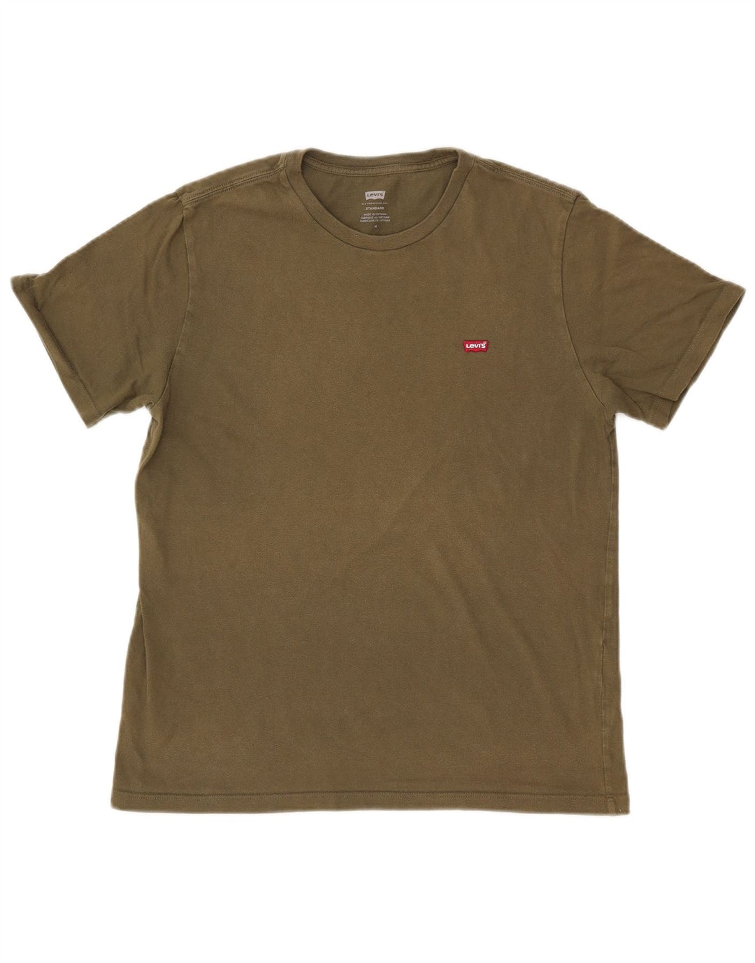 LEVI'S Tee-Shirt Coupe Standard Homme Kaki Moyen Coton