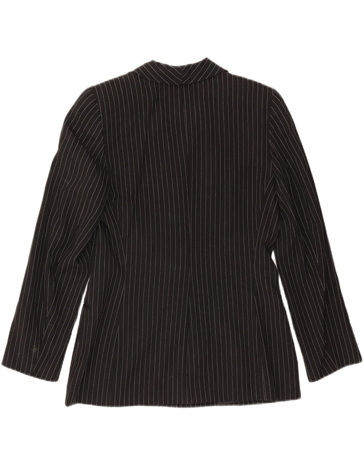 RENATO BALESTRA Veste Blazer 3 Boutons Femme IT 46 Grandes Rayures Noires