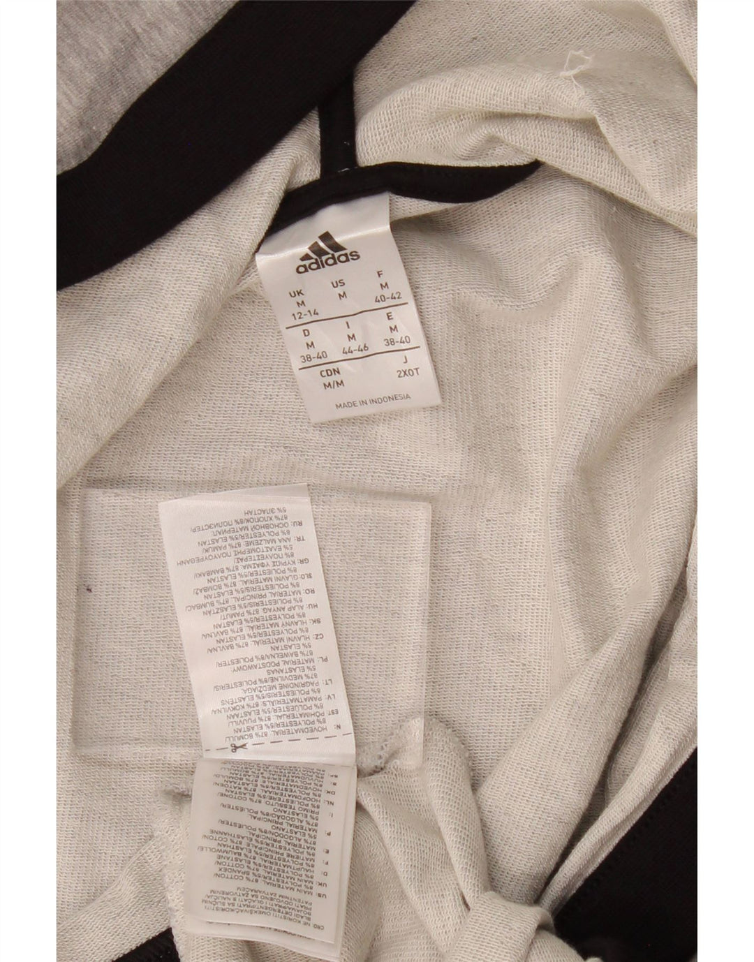 ADIDAS Pull cardigan à capuche pour femme UK 12/14 Gris moyen Colourblock