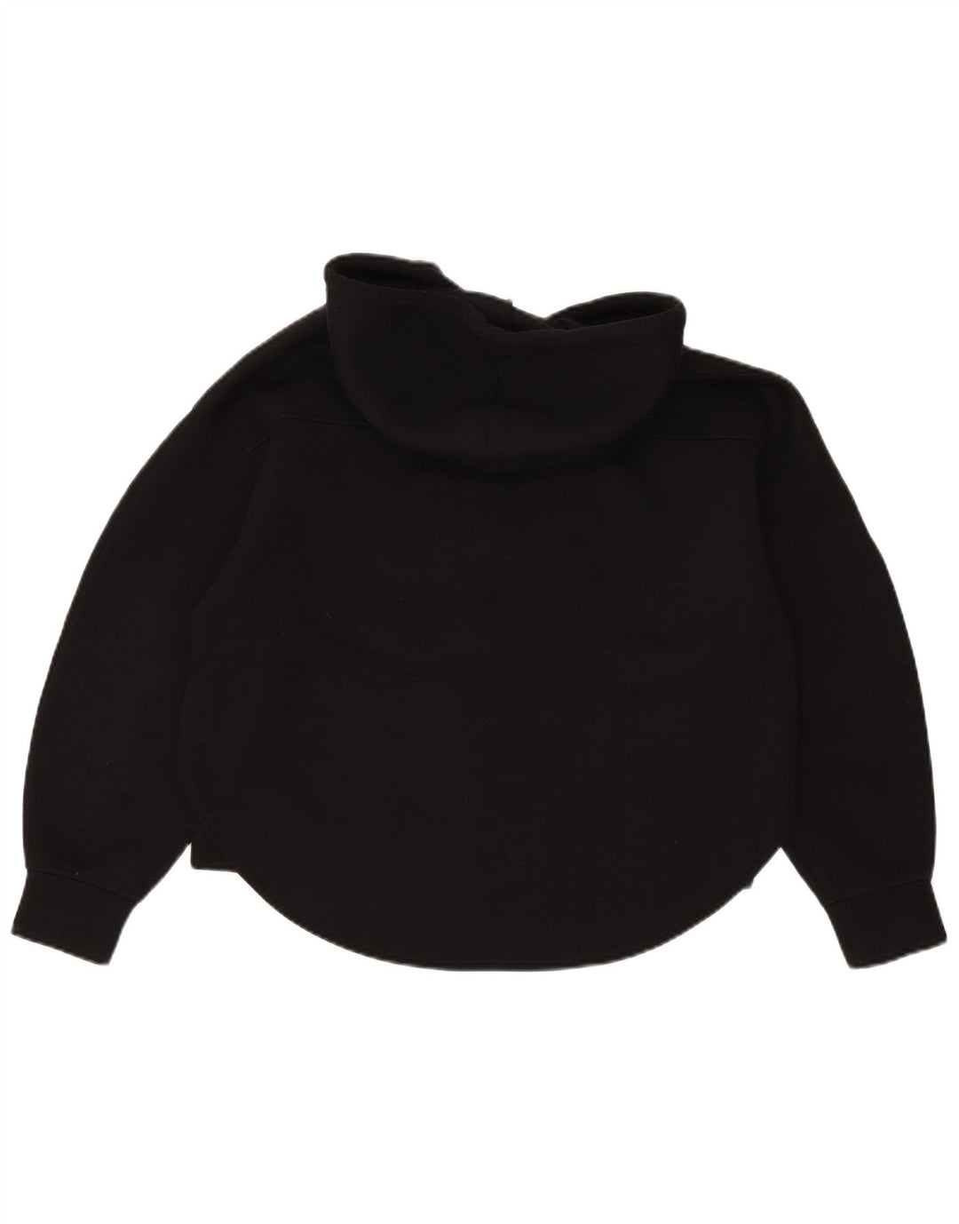 Zara Pull à capuche zippé surdimensionné pour femme UK 10 Petit polyester noir