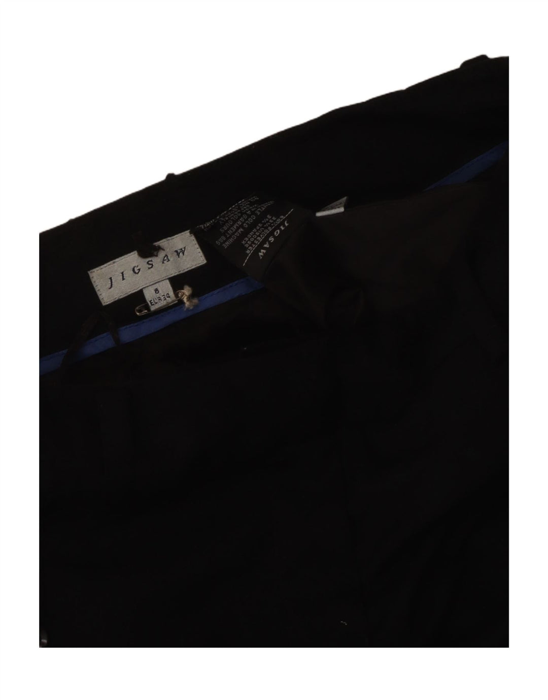 Jigsaw Pantalon Chino Bootcut Femme UK 8 Small W30 L31 Noir Polyester