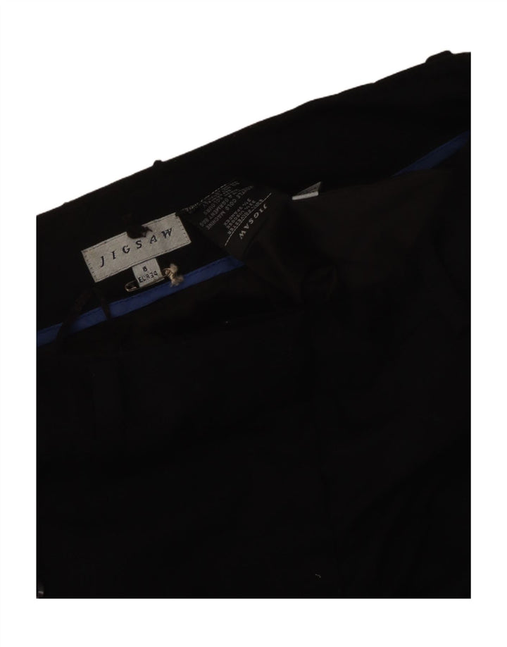 Jigsaw Pantalon Chino Bootcut Femme UK 8 Small W30 L31 Noir Polyester