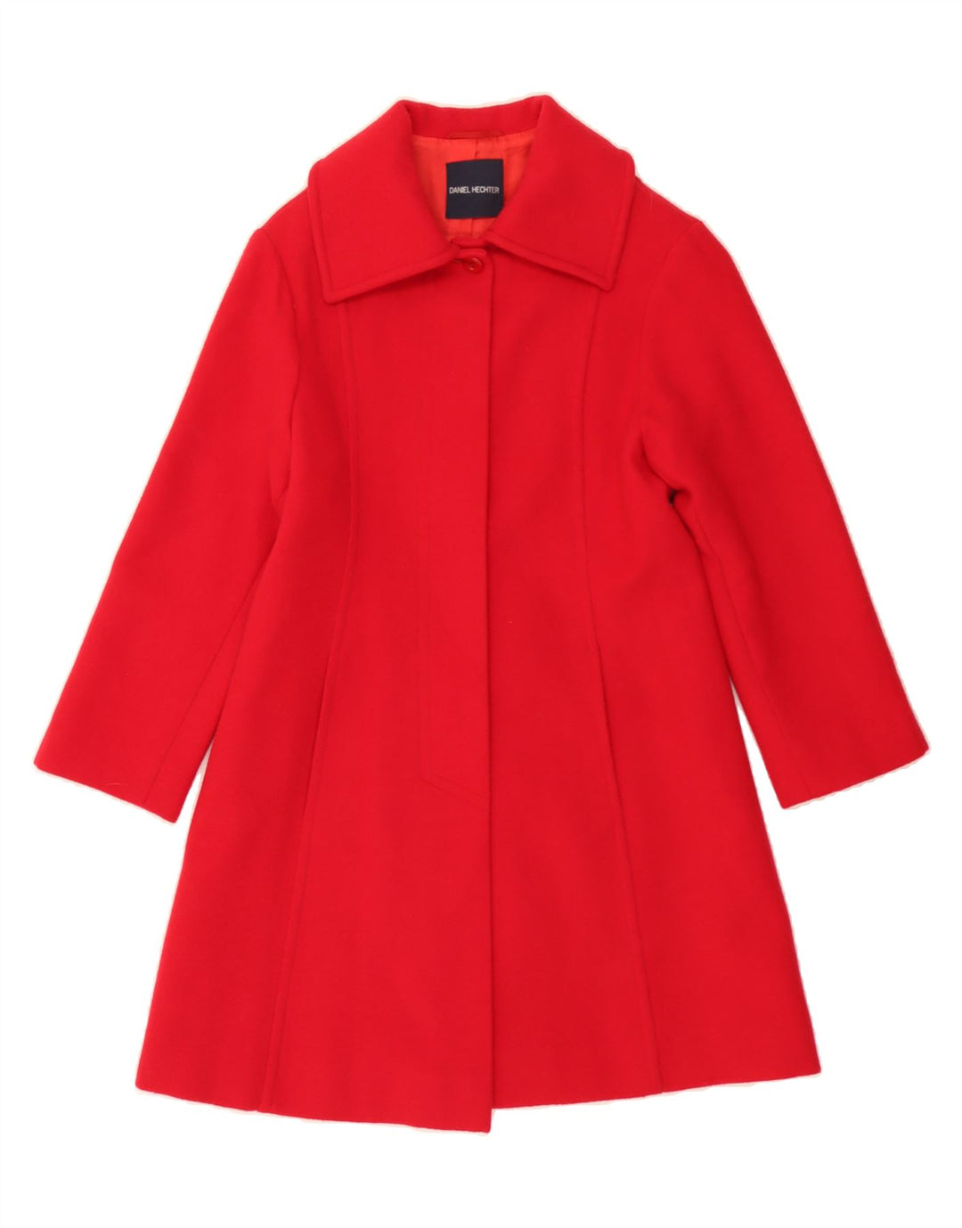 DANIEL HECHTER Womens Overcoat UK 6 XS Red Virgin Wool Vintage Daniel Hechter and Second-Hand Daniel Hechter from Messina Hembry 