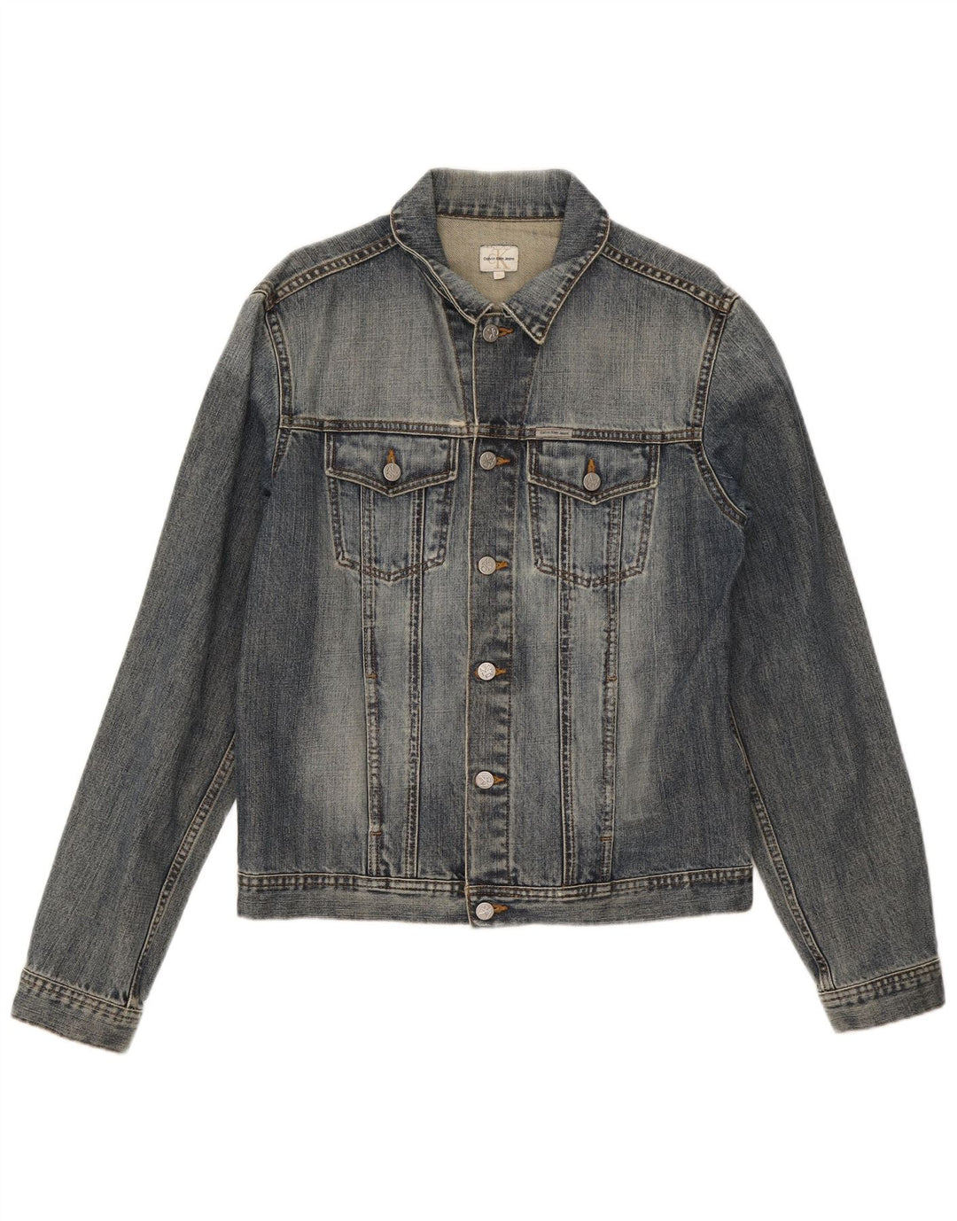 Calvin Klein Veste en jean pour homme UK 42 XL Bleu Coton