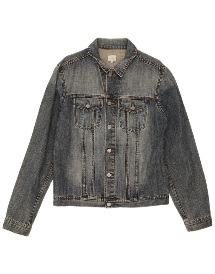 Calvin Klein Veste en jean pour homme UK 42 XL Bleu Coton
