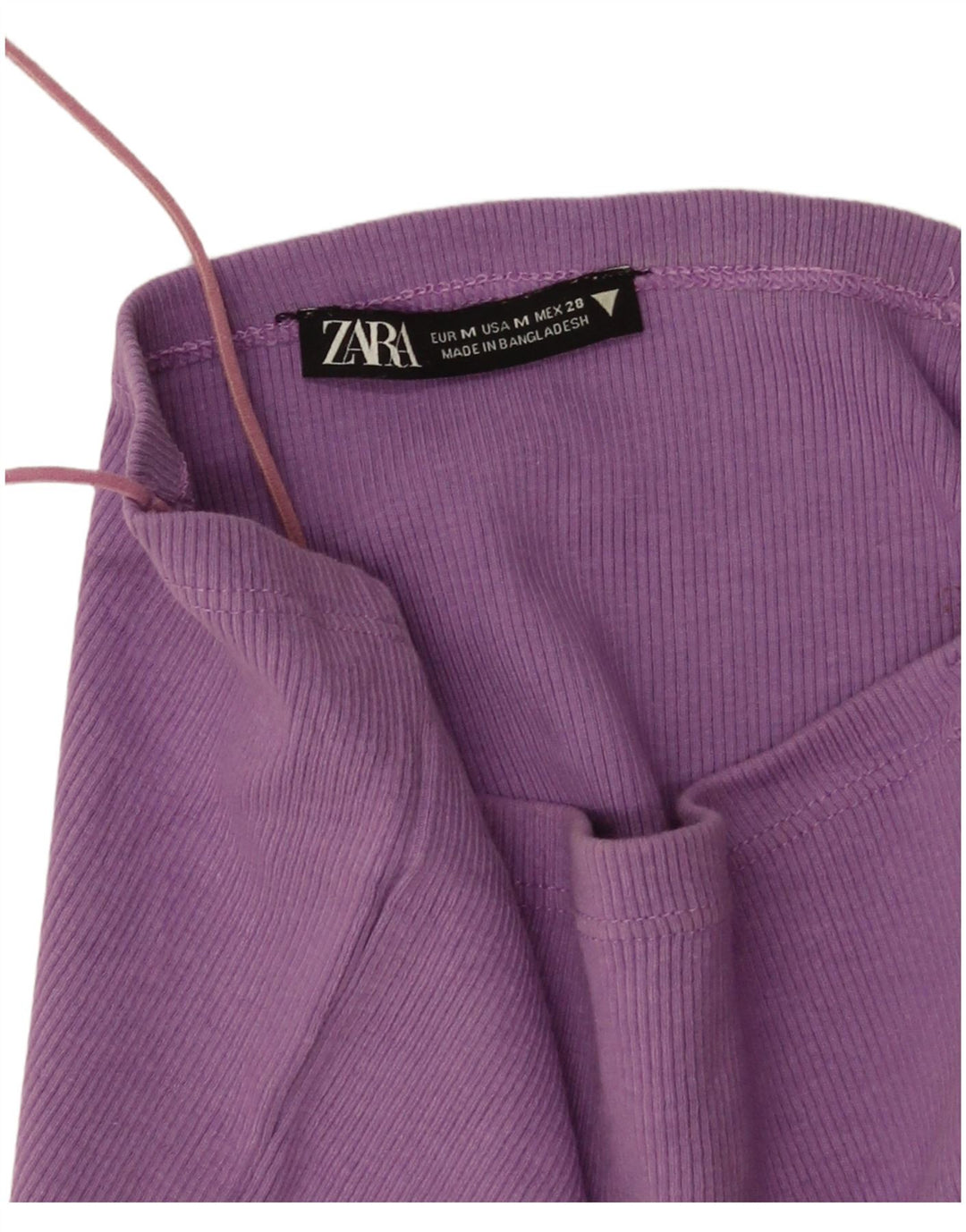 Zara Womens Crop Cami Top UK 12 Violet Moyen