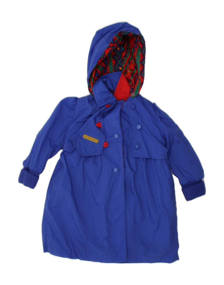 ST. BERNARD Girls Hooded Windbreaker Coat 3-4 Years Blue Polyester Vintage St. Bernard and Second-Hand St. Bernard from Messina Hembry 