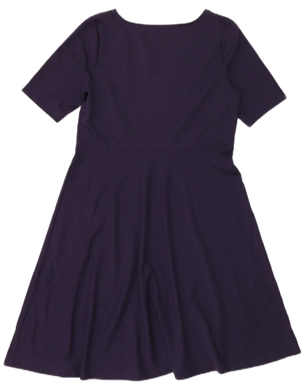 MARKS & SPENCER Robe trapèze pour femme UK 44 Bleu marine moyen à fleurs