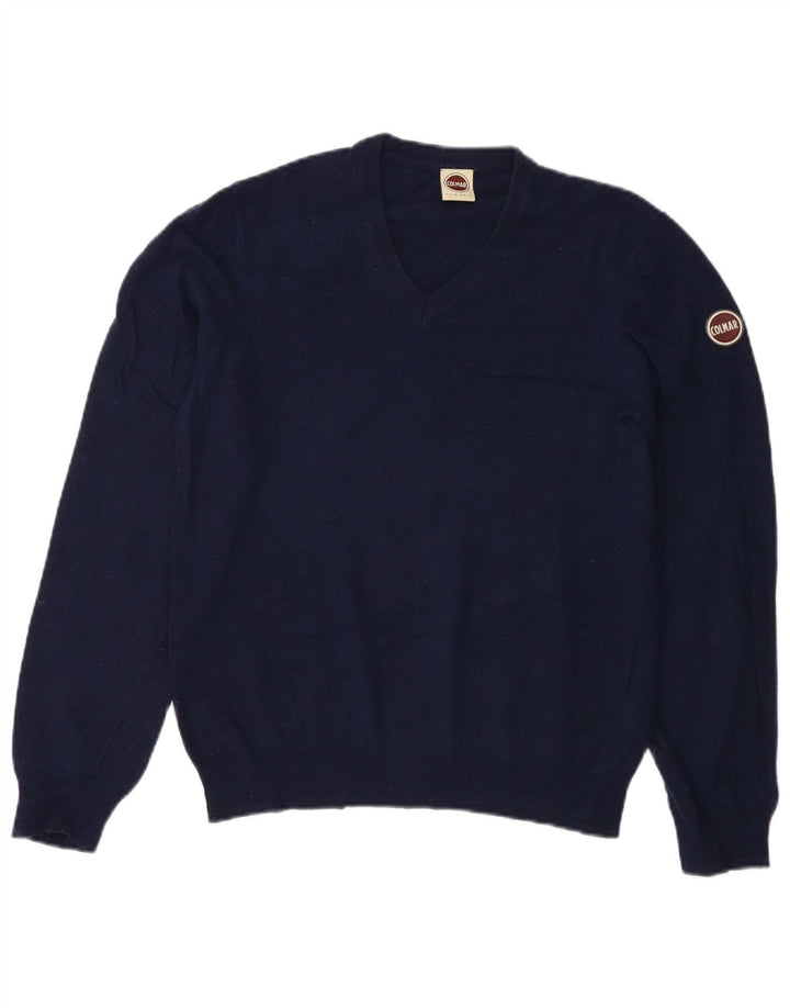 Colmar Pull Col V Femme UK 44 Laine Bleu Marine Moyen