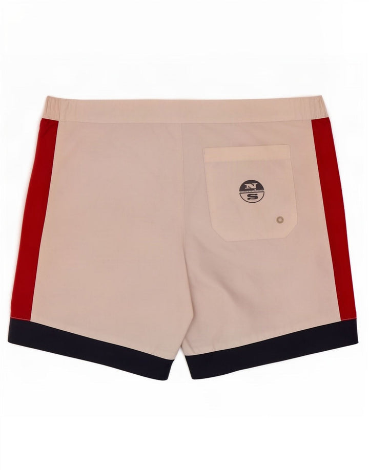 North Sails Short de Bain Graphique Homme Blanc Moyen Polyamide Colorblock