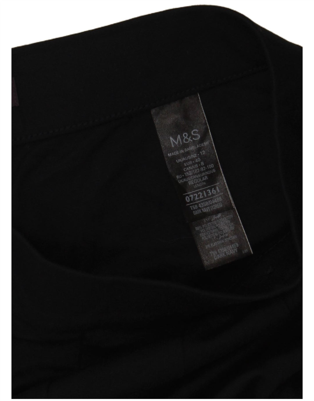 Marks & Spencer Pantalon de survêtement pour femme UK 12 Medium Navy Blue Viscose