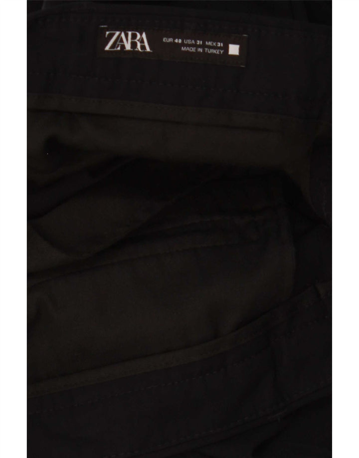 Zara Pantalon Chino Slim Homme EU 40 Medium W31 L29 Noir