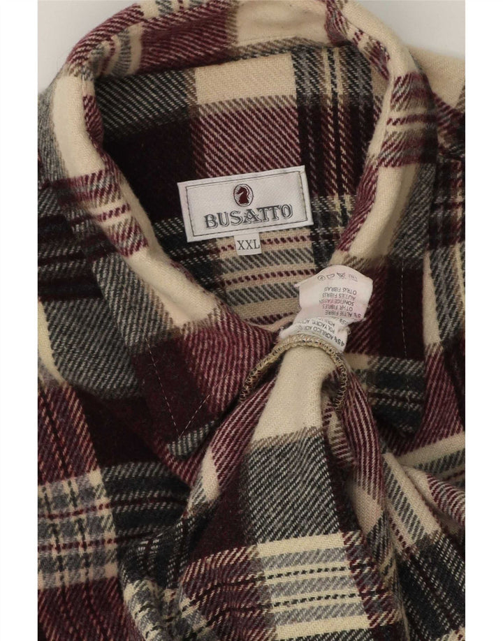 chemise en flanelle homme vintage 2XL Acrylique à carreaux multicolore