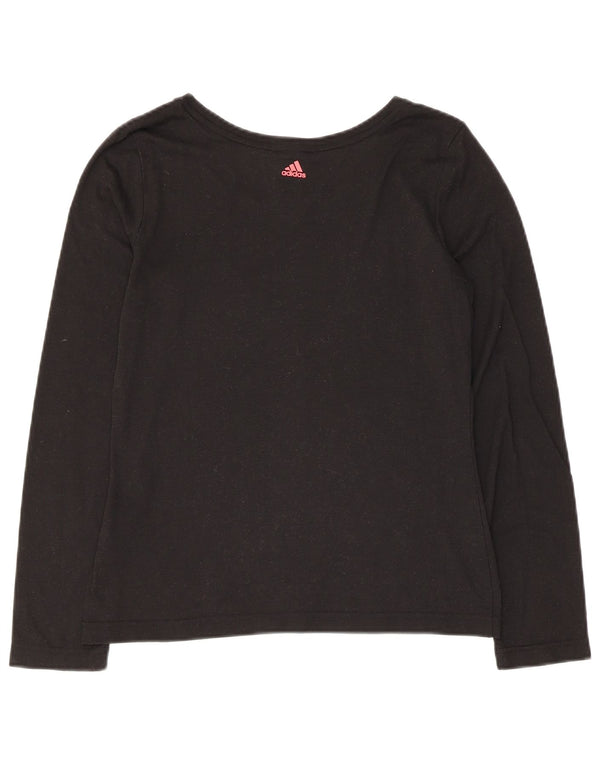 Adidas Haut graphique à manches longues pour femme UK 8/10 Petit Noir