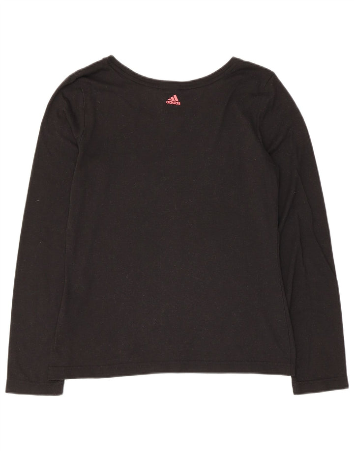 Adidas Haut graphique à manches longues pour femme UK 8/10 Petit Noir