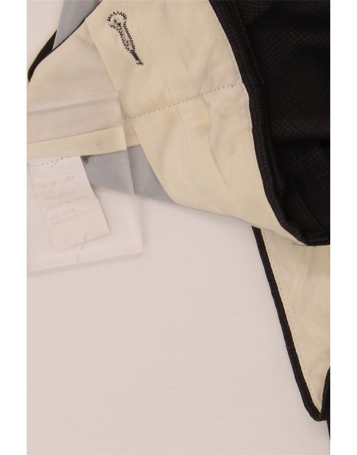 NAUTICA Pantalon de costume pour homme W38 L32 en laine à carreaux gris