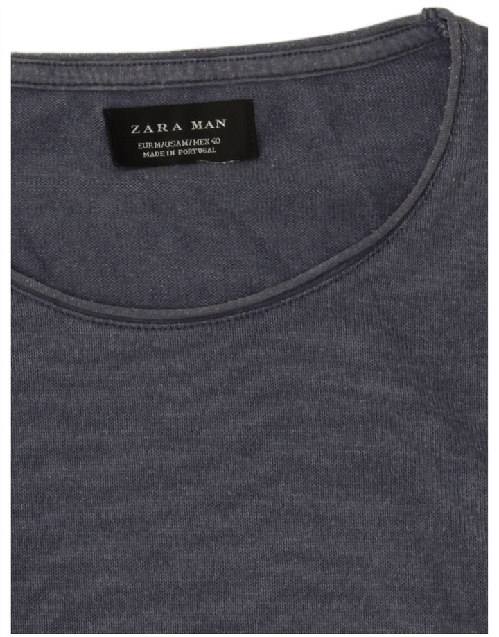 Zara T-Shirt Homme Bleu Marine Moyen