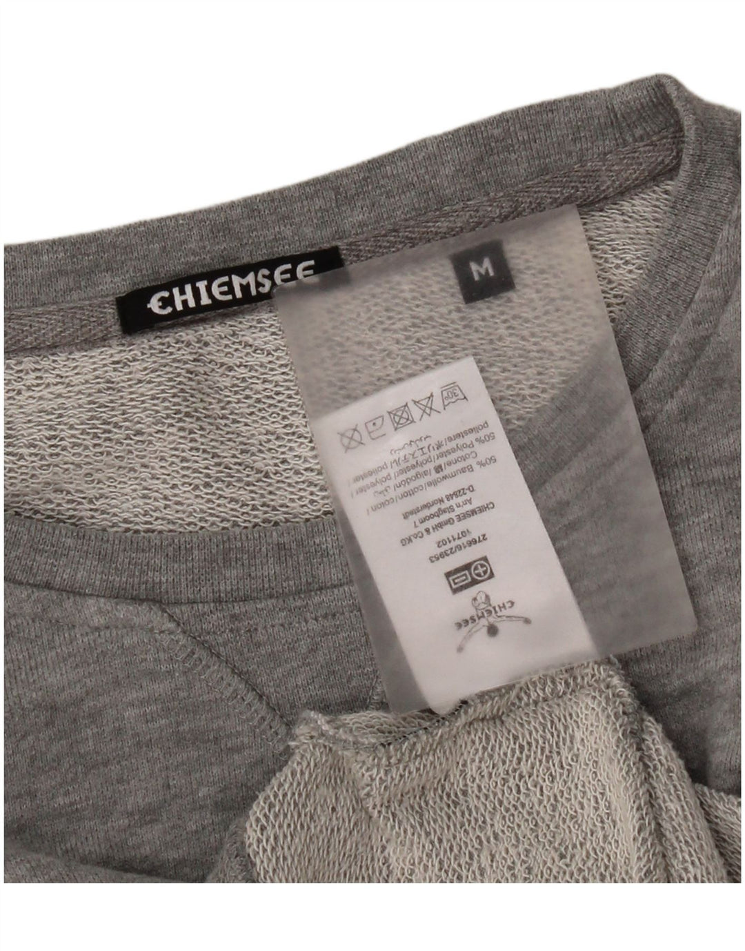 Chiemsee Sweat-shirt graphique pour femme UK 14 Gris moyen moucheté
