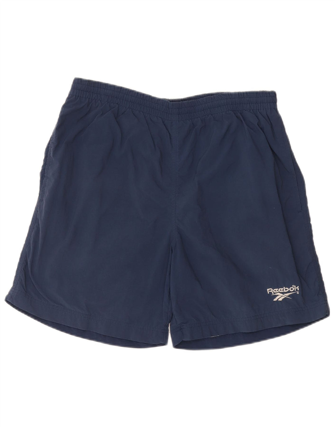 Reebok Short de Sport Homme Large Bleu Marine Nylon
