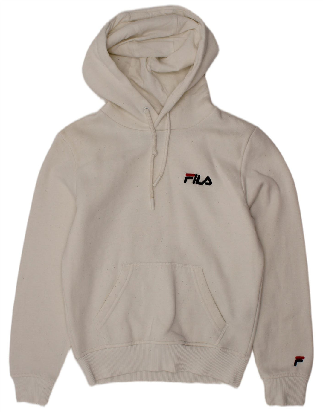 FILA Pull à capuche garçon 9-10 ans Blanc Coton
