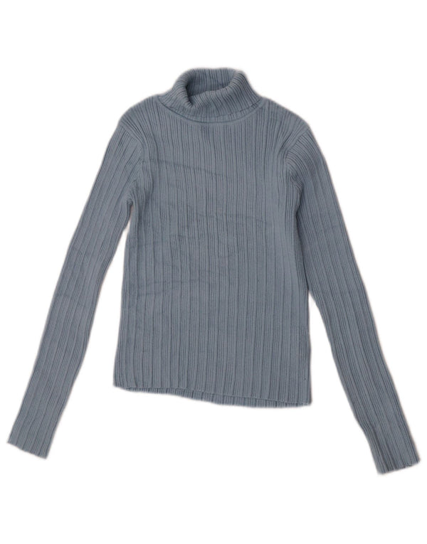 Zara Pull Col Roulé Fille 11-12 Ans Bleu Viscose