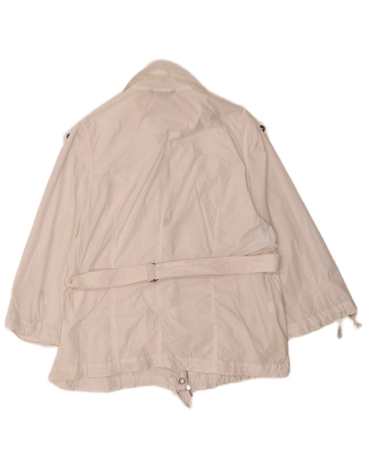 Stefanel Veste Bomber Femme EU 38 Nylon Blanc Moyen