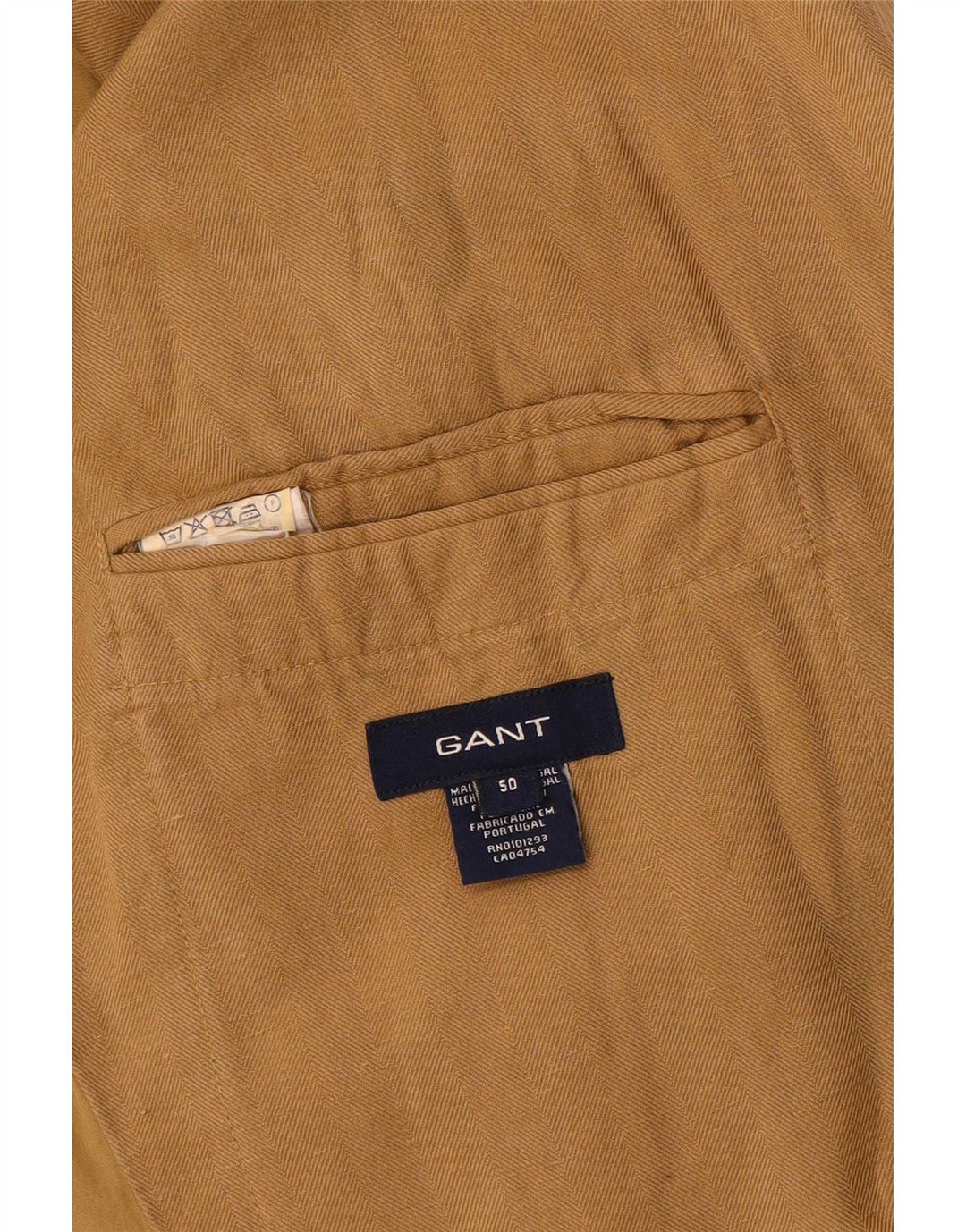 Gant Veste Blazer 2 Boutons Homme IT 50 Large Marron Lin