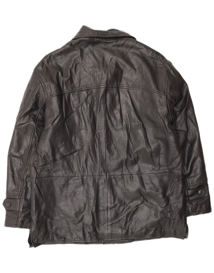 VINTAGE Veste en cuir homme IT 52 XL Cuir noir