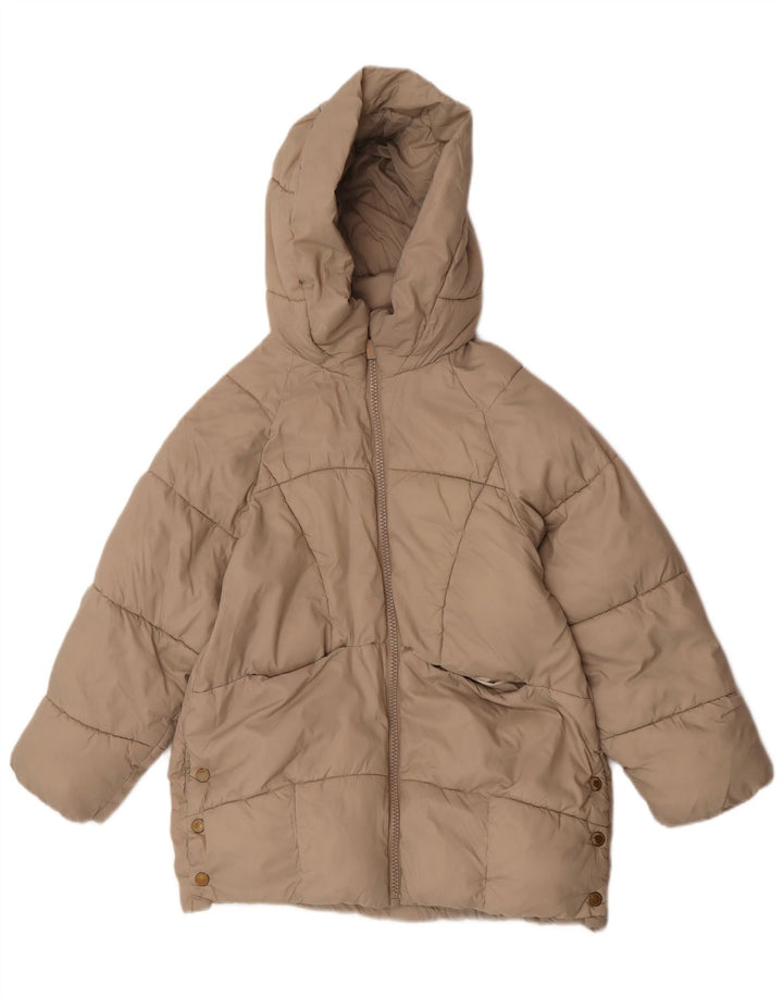 Zara Veste matelassée à capuche fille 11-12 ans Beige Polyester