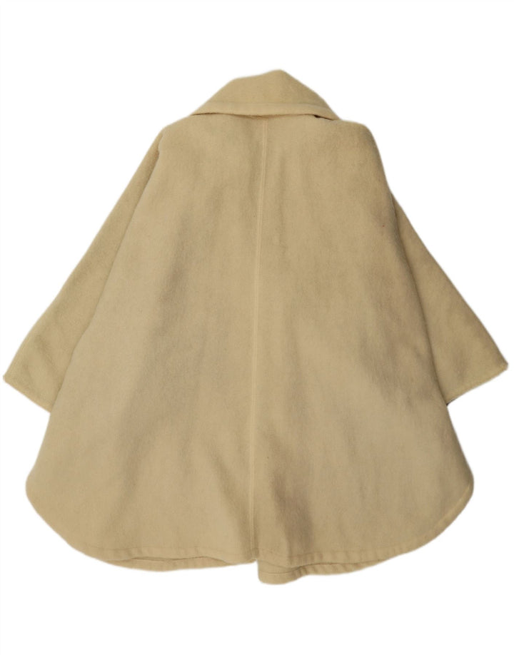 vintage Femme Manteau Cape Oversize IT 44 Laine Beige Moyen