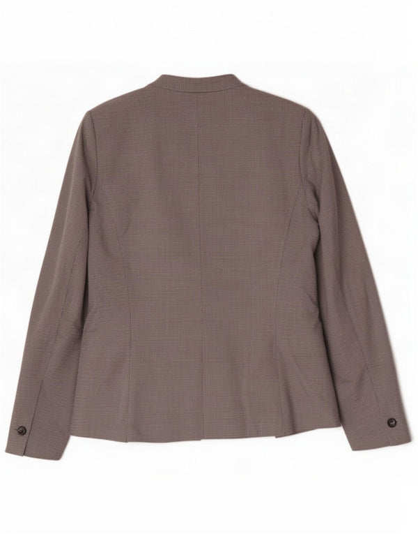 Zara Veste blazer 1 bouton pour femme EU 40 Polyester pied-de-poule gris moyen
