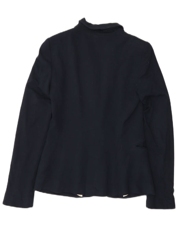 Zara Femme 1 Bouton Blazer Veste UK 10 Petit Bleu Marine