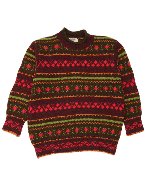 Benetton Pull Col Roulé IT 48 Medium Multicolore Homme